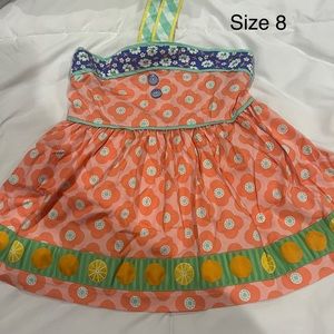 Matilda Jane Pontoon Orange Halter top Size 8